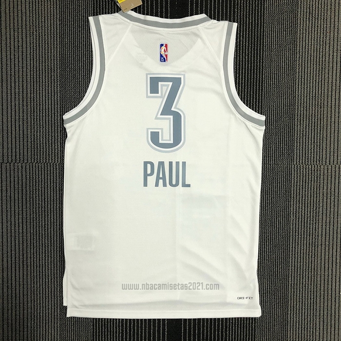 Camiseta Oklahoma City Thunder Chris Paul #3 Ciudad 2021-22 Blanco